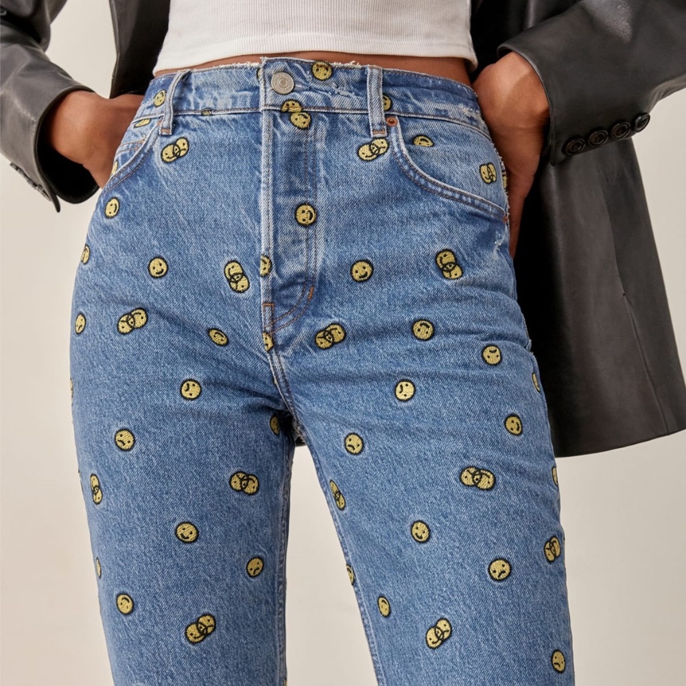 NWOT Reformation Mixed Emotions High Rise Straight Jeans, Colorado size 24